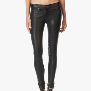 rag & bone Black real Lamb Leather Pants
